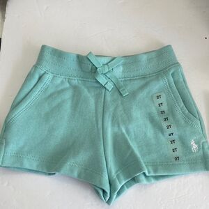 Polo children’s mint green drawstring 60 %cotton 40 %polyester pockets brand new